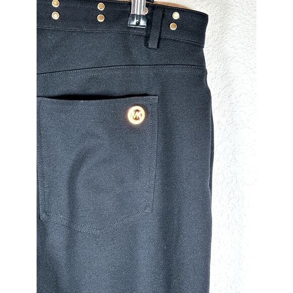Michael Kors Women’s Black Dress Pants Size 12 Stretch Mid-Rise Straight Leg - Picture 3 of 11